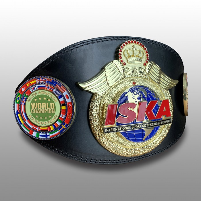 ISKA ELITE AMATEUR KICKBOXING WORLD TITLE BELT
